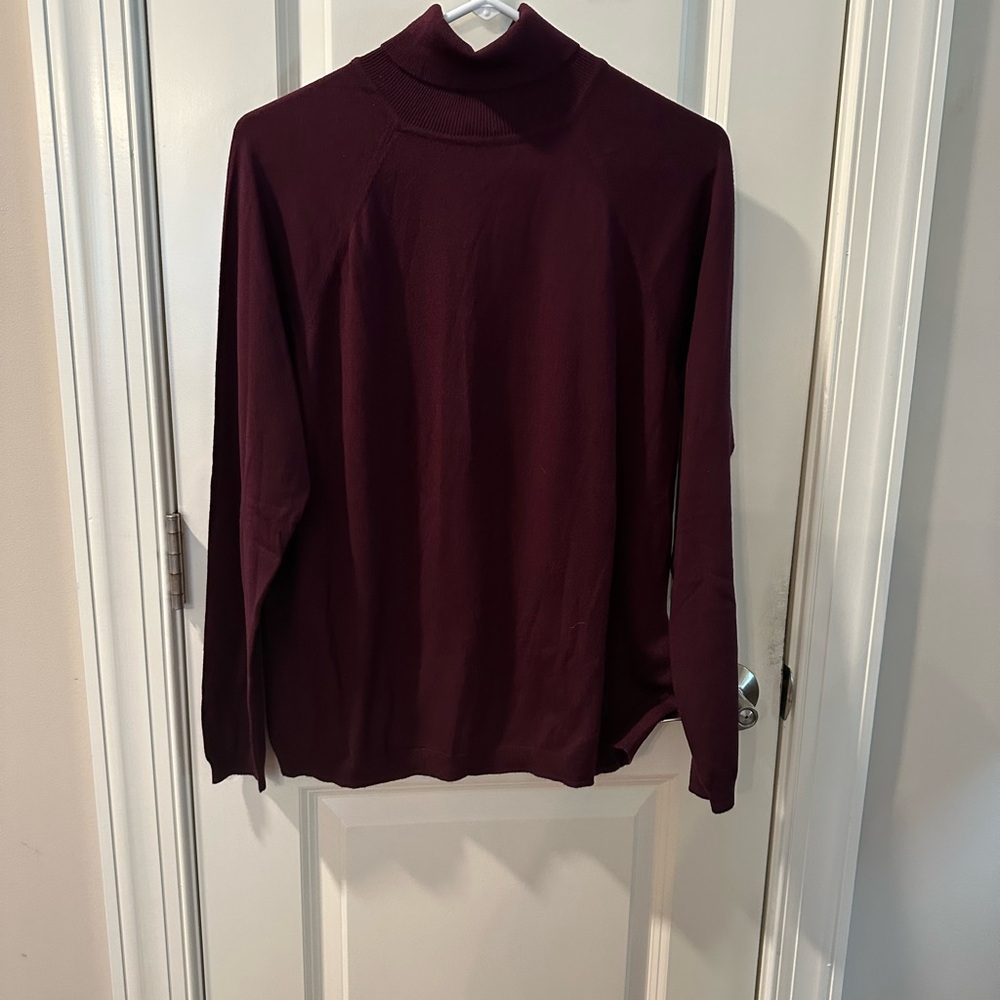 Talbots Deep Burgundy Knit Sweater